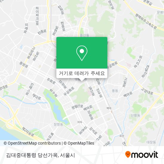 김대중대통령 당선가옥 지도