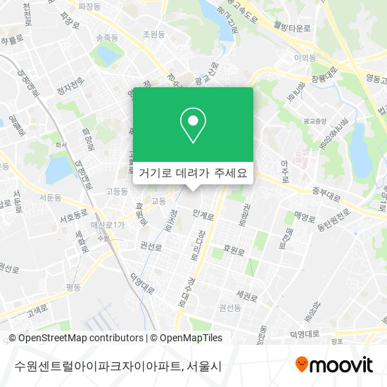 수원센트럴아이파크자이아파트 지도