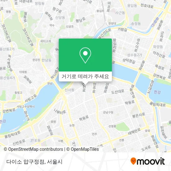 다이소 압구정점 지도