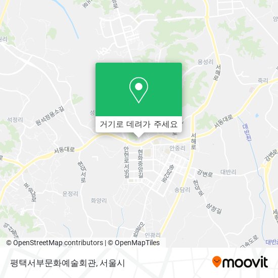 평택서부문화예술회관 지도