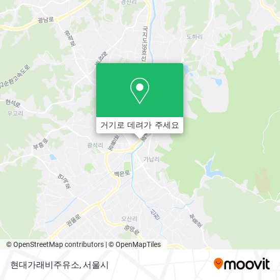 현대가래비주유소 지도