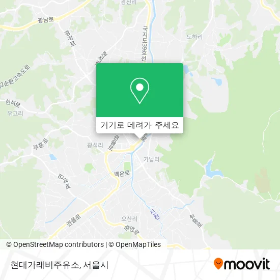 현대가래비주유소 지도