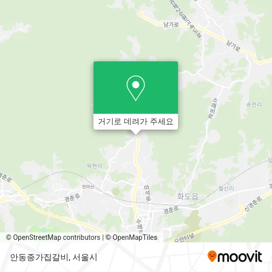 안동종가집갈비 지도