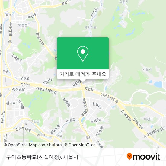 구이초등학교(신설예정) 지도