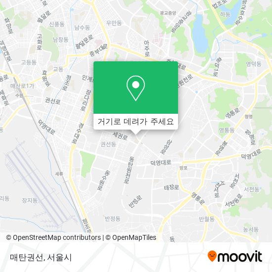 매탄권선 지도