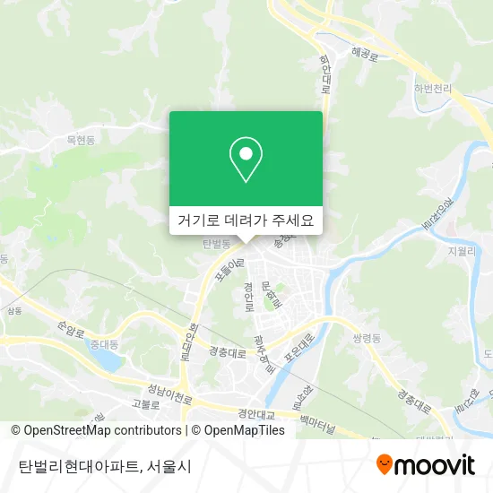 탄벌리현대아파트 지도