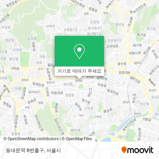동대문역 8번출구 지도