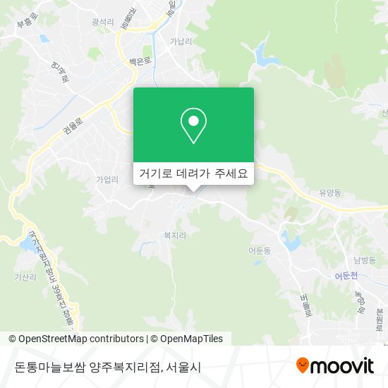 돈통마늘보쌈 양주복지리점 지도