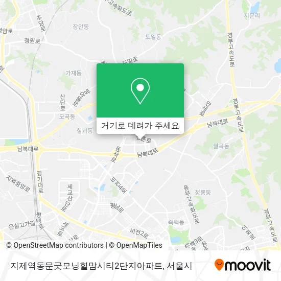 지제역동문굿모닝힐맘시티2단지아파트 지도