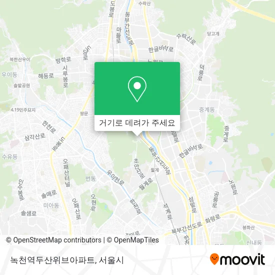 녹천역두산위브아파트 지도