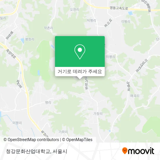 청강문화산업대학교 지도