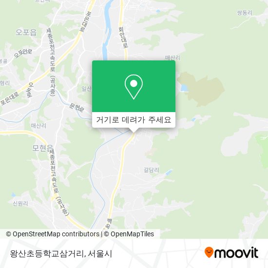 왕산초등학교삼거리 지도