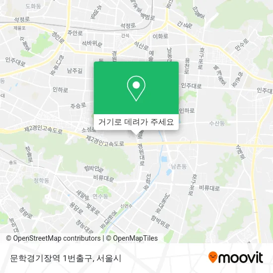 문학경기장역 1번출구 지도