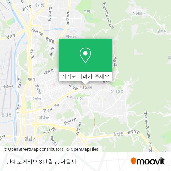 단대오거리역 3번출구 지도