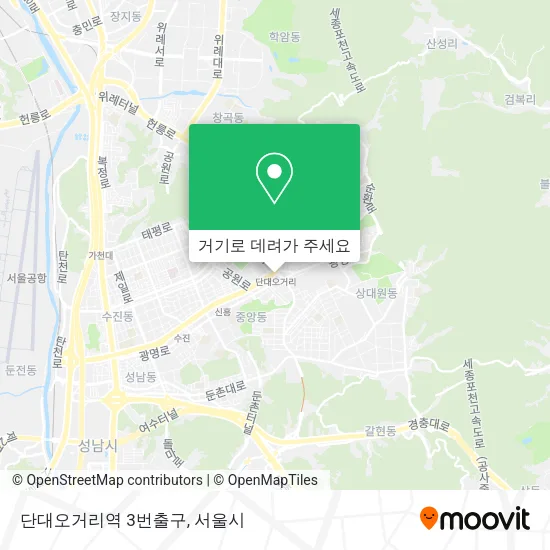 단대오거리역 3번출구 지도