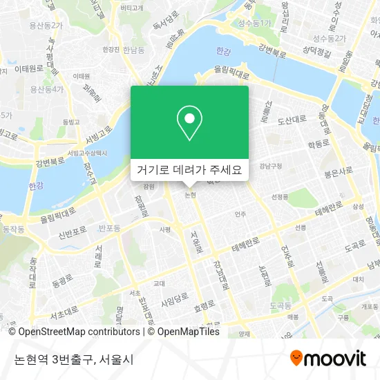 논현역 3번출구 지도