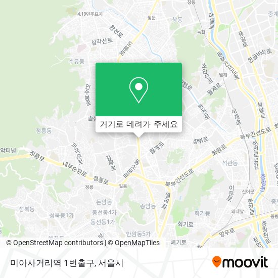 미아사거리역 1번출구 지도