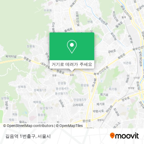 길음역 1번출구 지도