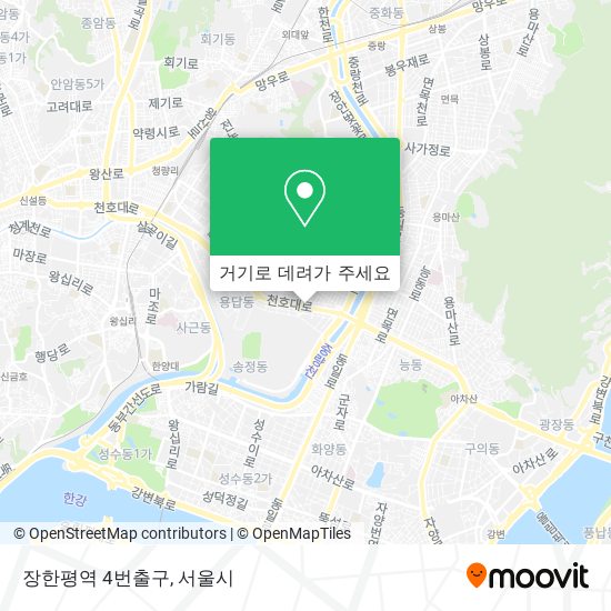 장한평역 4번출구 지도