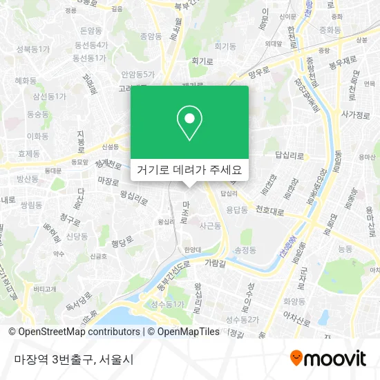 마장역 3번출구 지도