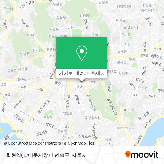 회현역(남대문시장) 1번출구 지도