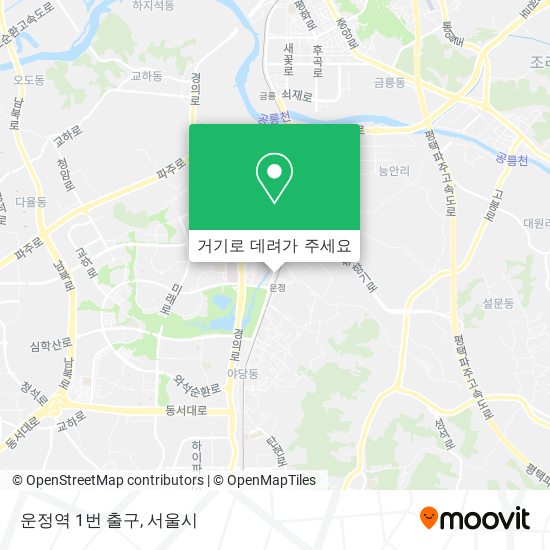운정역 1번 출구 지도