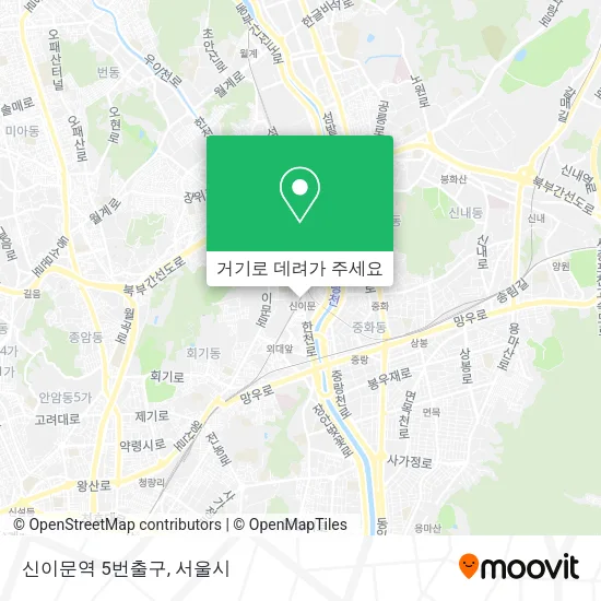 신이문역 5번출구 지도