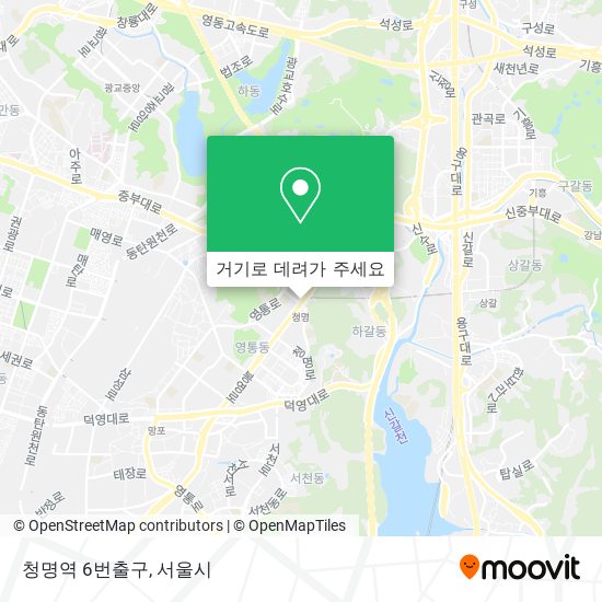 청명역 6번출구 지도