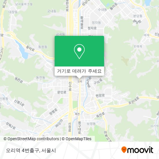 오리역 4번출구 지도