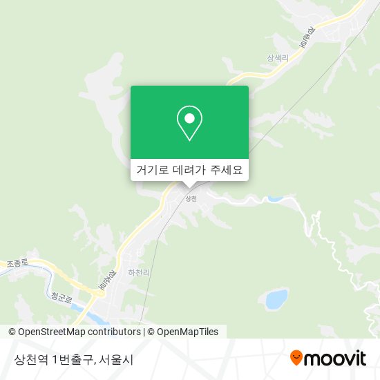 상천역 1번출구 지도