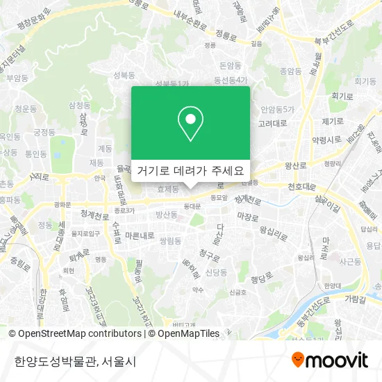 한양도성박물관 지도