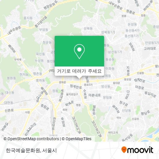 한국예술문화원 지도