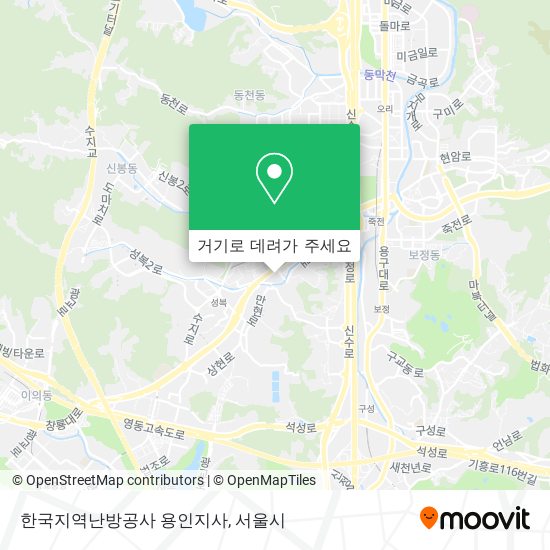 한국지역난방공사 용인지사 지도