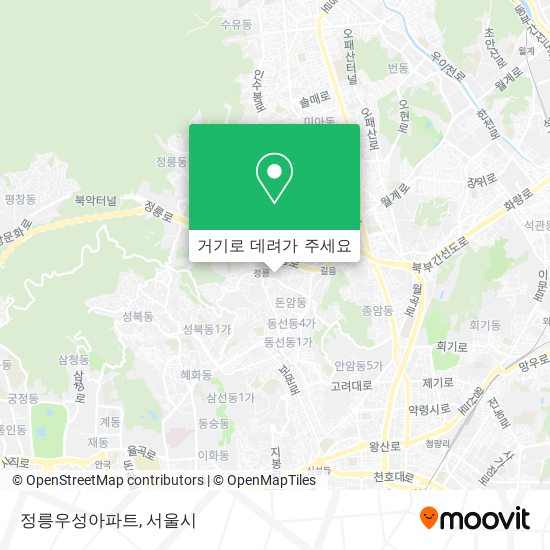 정릉우성아파트 지도