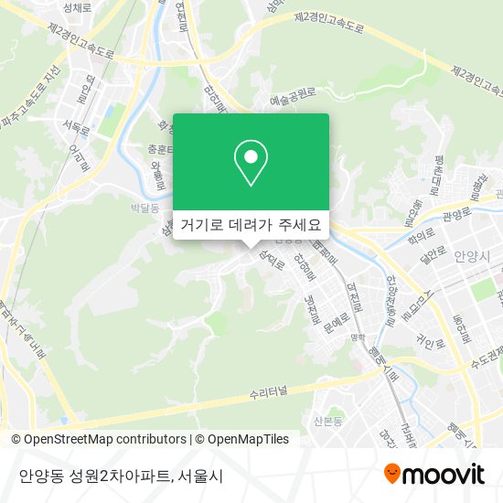 안양동 성원2차아파트 지도