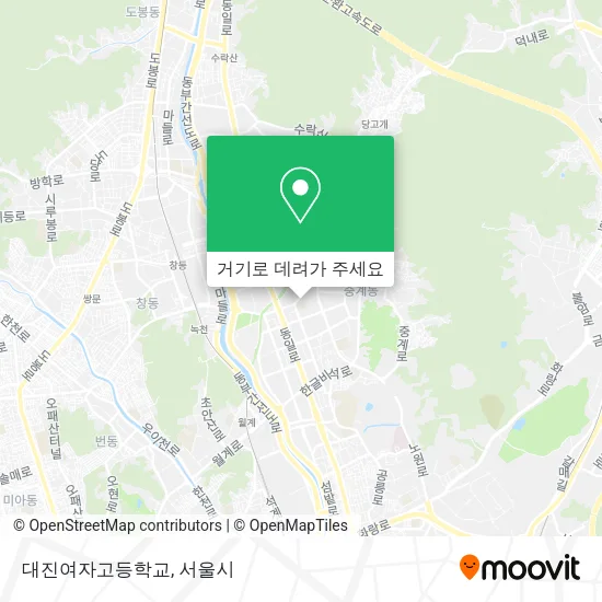 대진여자고등학교 지도