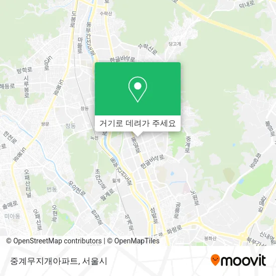 중계무지개아파트 지도