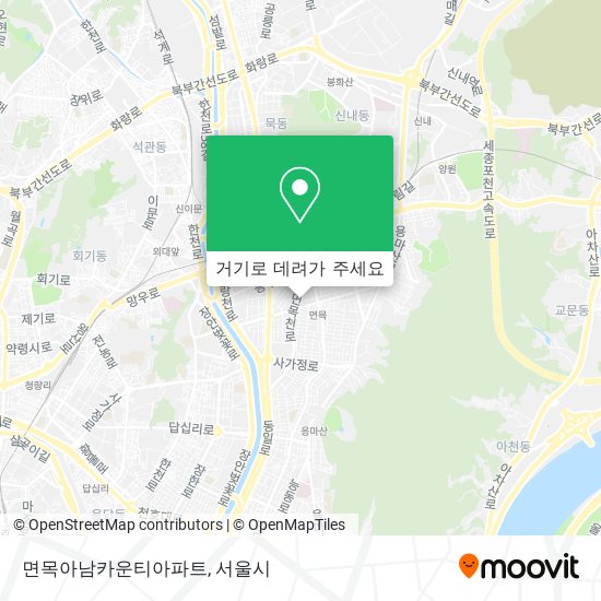 면목아남카운티아파트 지도