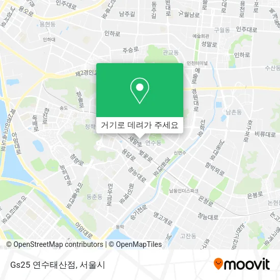 Gs25 연수태산점 지도