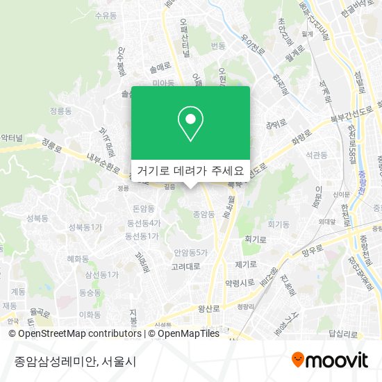 종암삼성레미안 지도