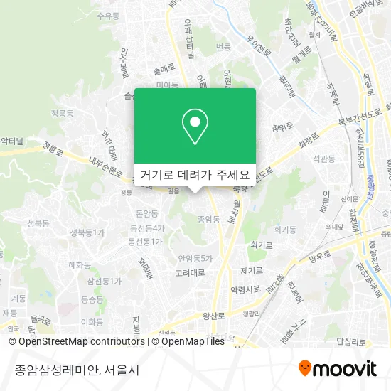 종암삼성레미안 지도