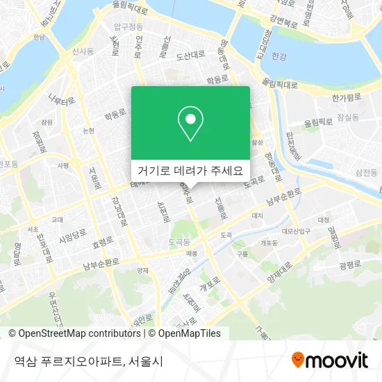 역삼 푸르지오아파트 지도