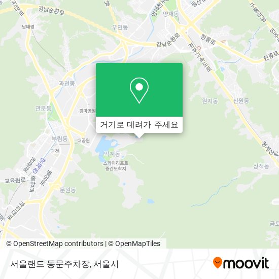 서울랜드 동문주차장 지도