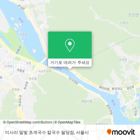 미사리 밀빛 초계국수 칼국수 팔당점 지도