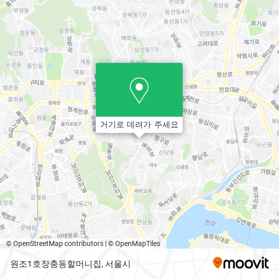 원조1호장충동할머니집 지도