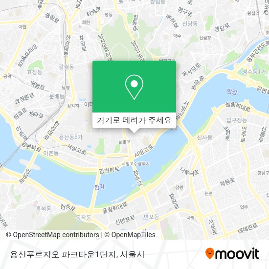 용산푸르지오 파크타운1단지 지도