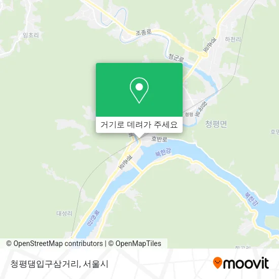 청평댐입구삼거리 지도