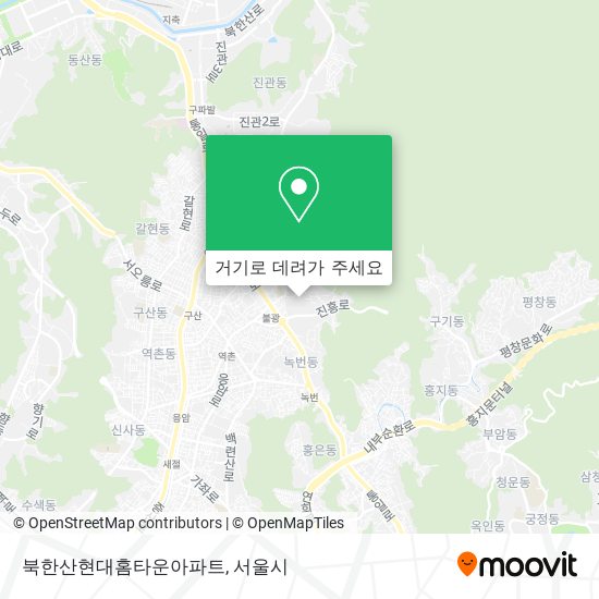 북한산현대홈타운아파트 지도