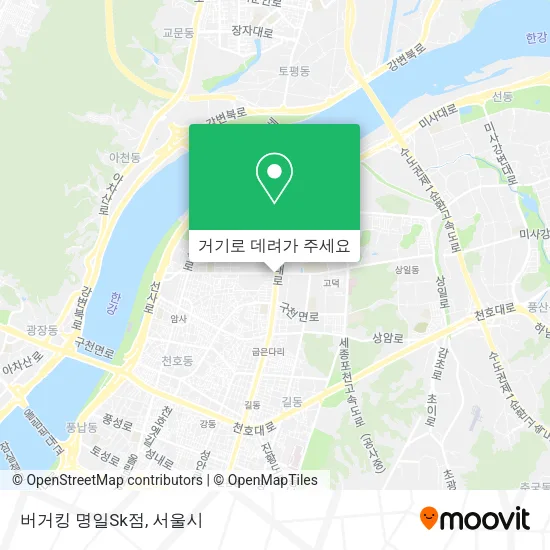 버거킹 명일Sk점 지도