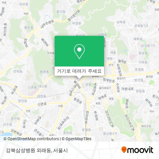강북삼성병원 외래동 지도